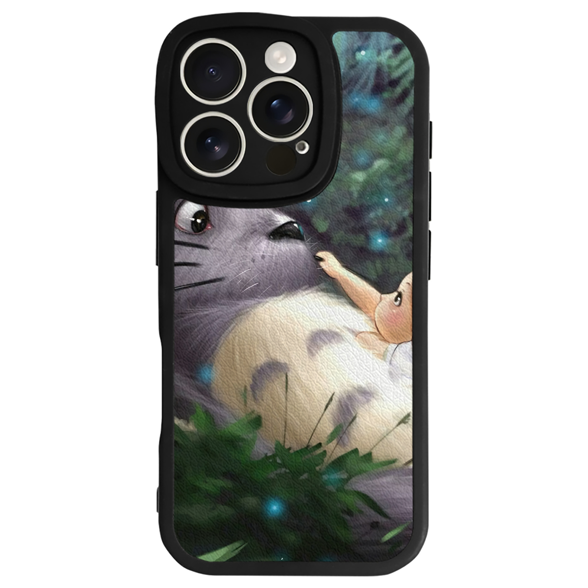 （画像用） となりのトトロ 草壁メイ 草壁サツキ My Neighbor Totoro Satsuki Kusakabe Mei Kusakabe 【iPhone 16シリーズ対応】シリコンスマホケース（レザー調） 材質：シリコン